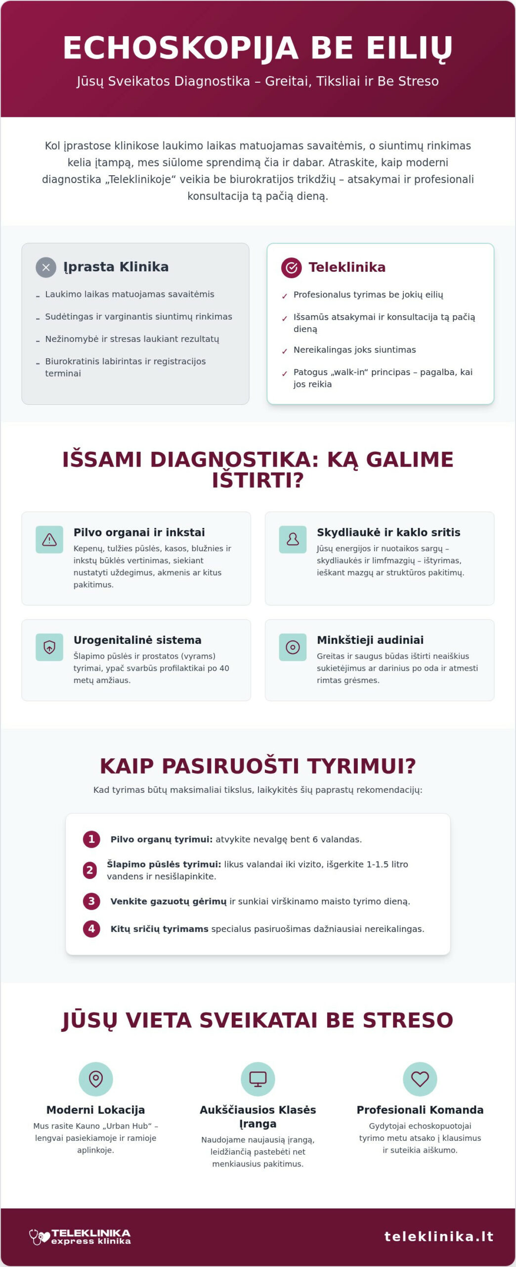 Skubi echoskopija Kaune be eilių: tyrimas be laukimo